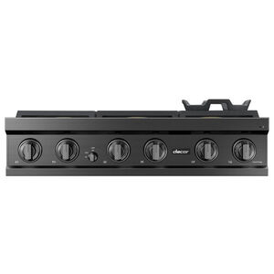 Dacor Transitional 36 in. 6-Burner Smart Natural Gas Rangetop with Simmer Burner & Power Burner - Graphite Stainless, , hires