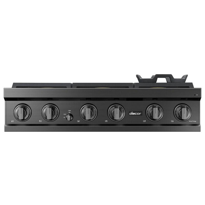 Dacor Transitional 36 in. 6-Burner Smart Natural Gas Rangetop with Simmer Burner & Power Burner - Graphite Stainless, , hires
