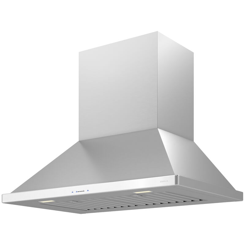 Zephyr 36 in. Chimney Style Range Hood with 5 Speed Settings, 1200 CFM & 2 LED Lights - Stainless Steel, , hires