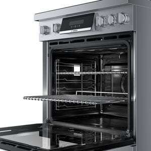 Bosch 800 Series 30 in. 3.9 cu. ft. True European Convection Electric Range with 4 Induction Burners - Stainless Steel, , hires