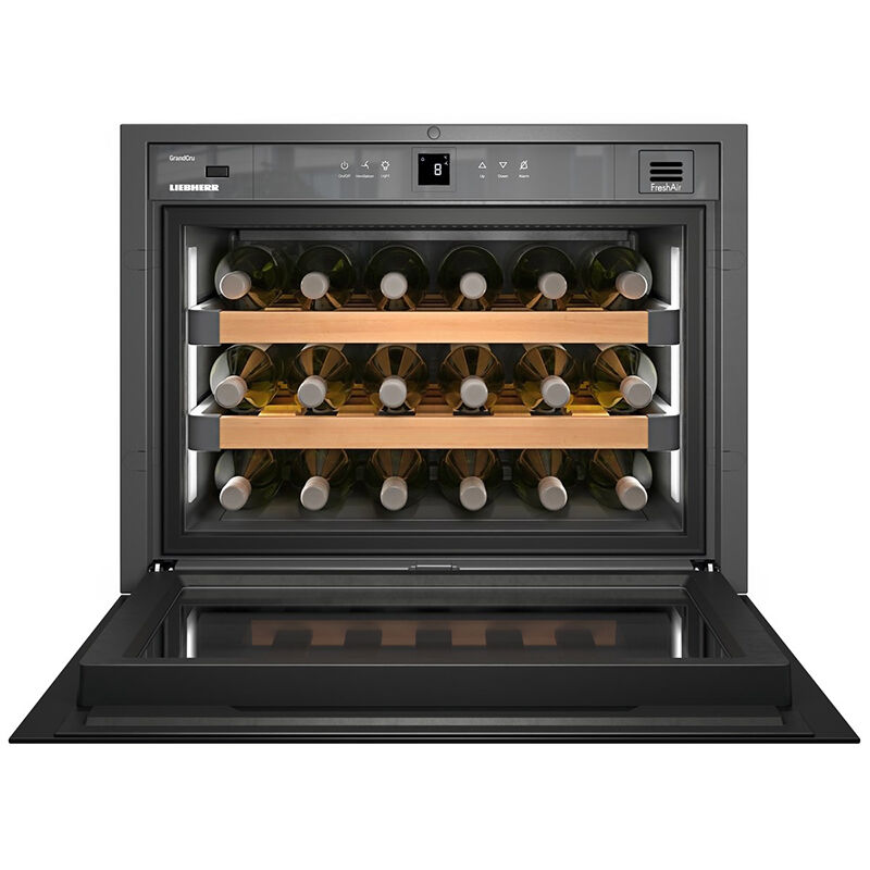 Liebherr 22 in. Undercounter Wine Cabinet with Single Zone & 18 Bottle Capacity - Black, , hires