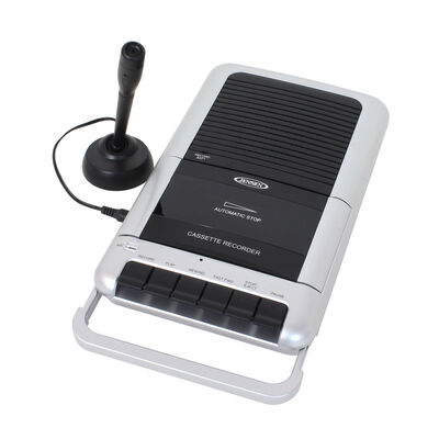 Jensen Standard Cassette Player and Recorder - Silver | MCR-100