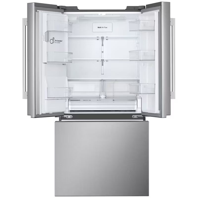 LG 33 in. 24.5 cu. ft. Smart French Door Refrigerator with Ice & Water Dispenser - PrintProof Stainless Steel, PrintProof Stainless Steel, hires