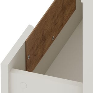 Manhattan Comfort Rockefeller Mid-Century Modern 2-Drawer Nightstand Off White, White, hires