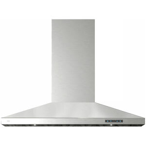 XO 36 in. Convertible Chimney Style Range Hood with 600 CFM, 3 Fan Speeds & 2 LED Lights - Stainless Steel, , hires