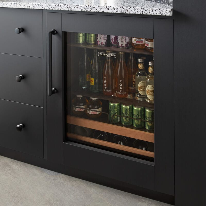 Sub-Zero Designer Series 24 in. 5.5 cu. ft. Built-In Undercounter Beverage Center with Adjustable Shelves & Digital Control Right Hinged - Custom Panel Ready, , hires