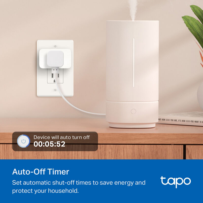 TP-Link - Tapo Smart Wi-Fi Outdoor Plug with Matter - Black
