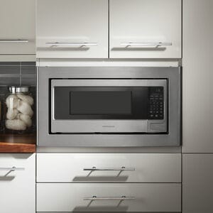 GE Optional 30 in. Built-In Trim Kit for Microwaves (Counter Top) - Stainless Steel, , hires