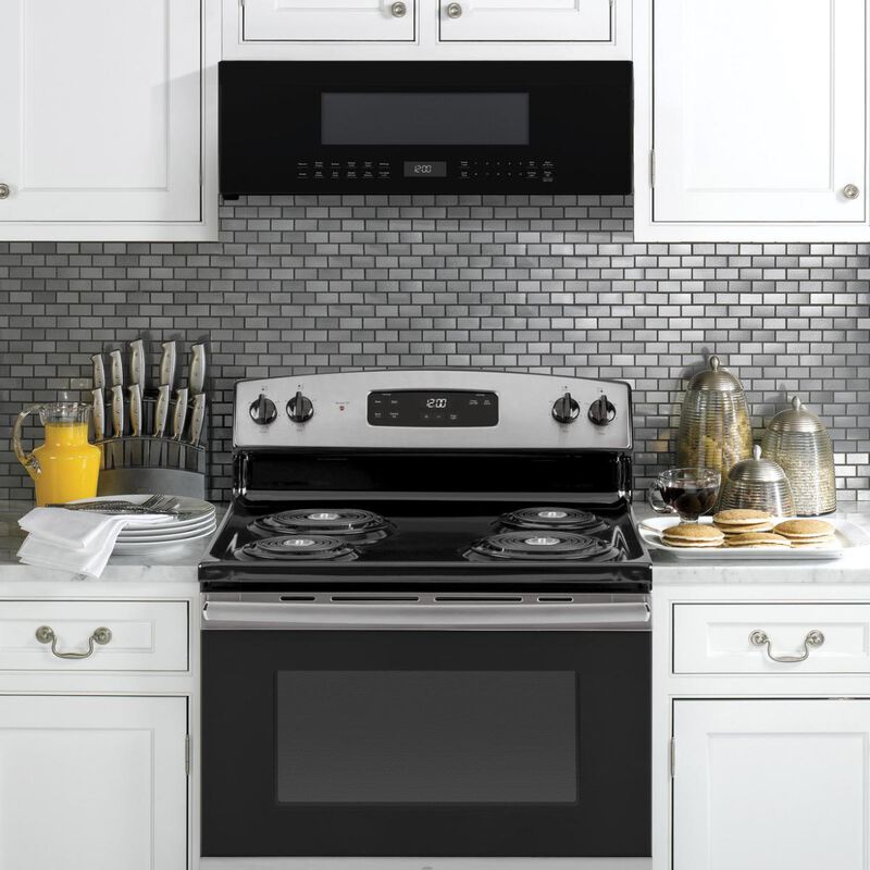 GE Profile 30 in. 1.2 cu. ft. 1000W Low Profile Over-the-Range Microwave with 400 CFM & Sensor Cooking - Black, , hires