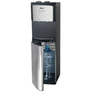 Avanti 12 in. Freestanding Hot & Cold Water Dispenser with Child Safety Guard - Stainless Steel with Black Cabinet, , hires