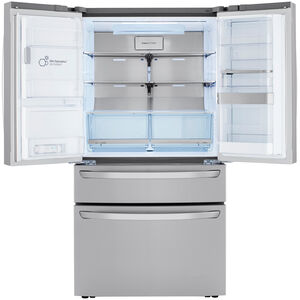 LG 36 in. 29.5 cu. ft. Smart 4-Door French Door Refrigerator with Ice & Water Dispenser - PrintProof Stainless Steel, PrintProof Stainless Steel, hires