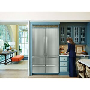 Signature Kitchen Suite 48 in. 26 cu. ft. Built-In Smart Counter Depth 6-Door French Door Refrigerator with Internal Water Dispenser - Custom Panel Ready, , hires