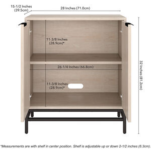 Hudson & Canal Montello 28" Wide Rectangular Fluted Accent Cabinet - Alder White, , hires