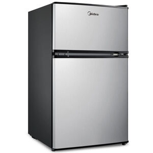 Midea 19 in. 3.1 cu. ft. Mini Fridge with Top Freezer - Stainless Steel, Stainless Steel, hires