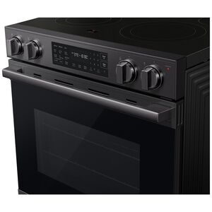 Samsung Bespoke 30 in. 6.3 cu. ft. Smart Air-Fry True European Convection Slide-In Electric Range with Radiant Burners - Matte Black Steel, Matte Black Steel, hires