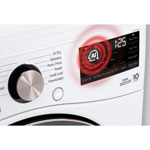 LG 27 in. 7.8 cu. ft. Smart Stackable Ventless Electric Dryer with Dual Inverter Heat Pump & AI Sensor Dry - White, , hires