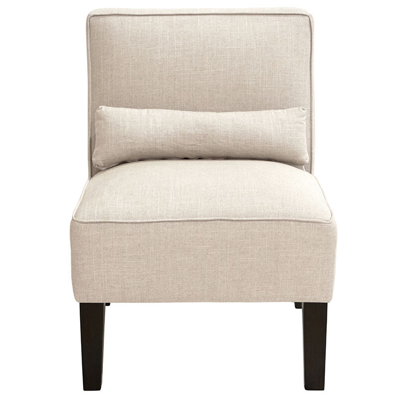 Skyline Furniture Armless Chair in Linen Fabric - Talc, , hires