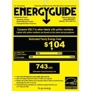 Midea 36 in. 29.3 cu. ft. Smart Garage-Ready French Door Refrigerator with One Touch Auto Fill Water Dispenser - Stainless Steel, , hires