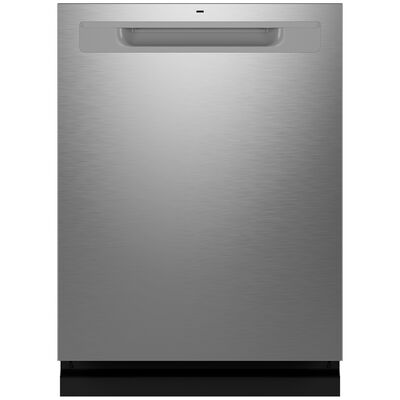 GE 24 in. Built-In Dishwasher with Top Control, 45 dBA Sound Level, 16 Place Settings, 5 Wash Cycles & Sanitize Cycle - Fingerprint Resistant Stainless | GDP670SYVFS