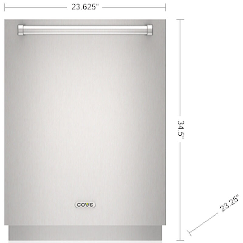 Cove 24 in. Top Control Smart Dishwasher with 41 dBA Sound Level & 3rd Rack - Custom Panel Ready, , hires