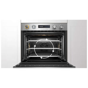 Fisher Paykel Pro Series 7 30 in. 8.2 cu. ft. Top Control Electric Double Wall Oven with True European Convection - Stainless Steel, , hires