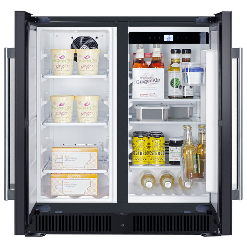 Summit 30 in. 5.1 cu. ft. Side by Side Undercounter Refrigerator - Black, , hires