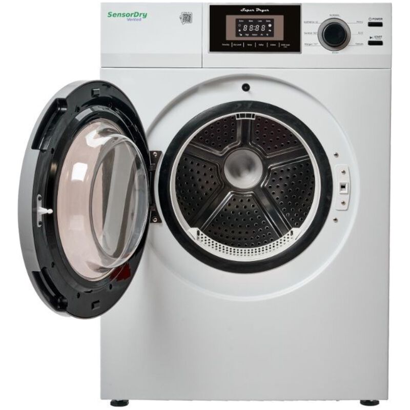 Equator Premium Compact 24 in. 3.1 cu. ft. Stackable Electric Dryer with Sensor Dry & Sanitize Cycle - White, , hires