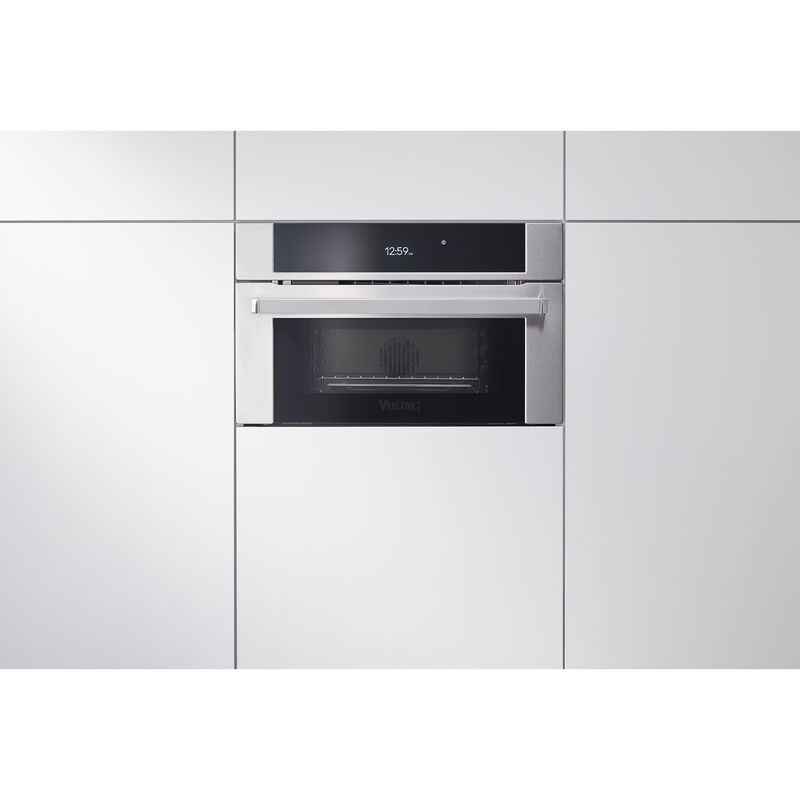 Viking 30 in. 1.4 cu. ft. Steam Electric Single Wall Oven with True European Convection - Stainless Steel, , hires