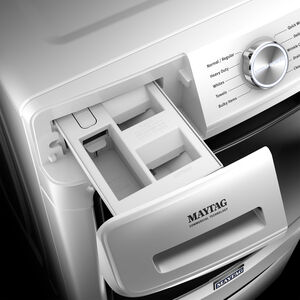 Maytag 27 in. 4.5 cu. ft. Stackable Front Load Washer with Extra Power and 12-Hr Fresh Spin Option - White, White, hires