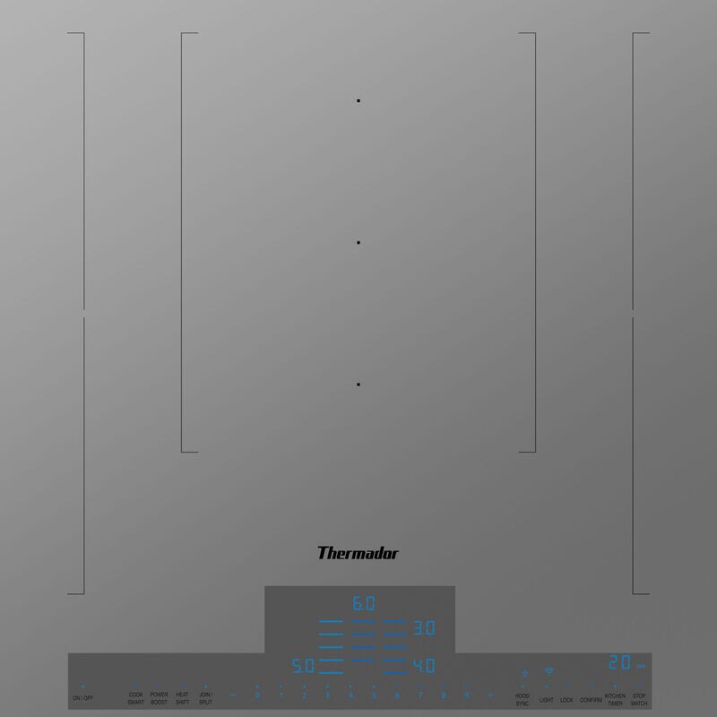 Thermador Masterpiece Series 36 in. 5-Burner Smart Induction Cooktop with Power Burner - Titanium, , hires