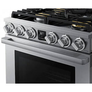 Dacor 30 in. 6 cu. ft. Smart Air Fry Dual Convection Gas Range with 4 Sealed Burners - Silver Stainless, , hires