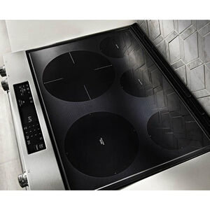 KitchenAid 30 in. 6.4 cu. ft. True European Convection Slide-In Electric Range with Radiant Burners - Stainless Steel, Stainless Steel, hires