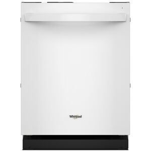Whirlpool 24 in. Top Control Dishwasher with 44 dBa Sound Level & 3rd-Rack - White, White, hires