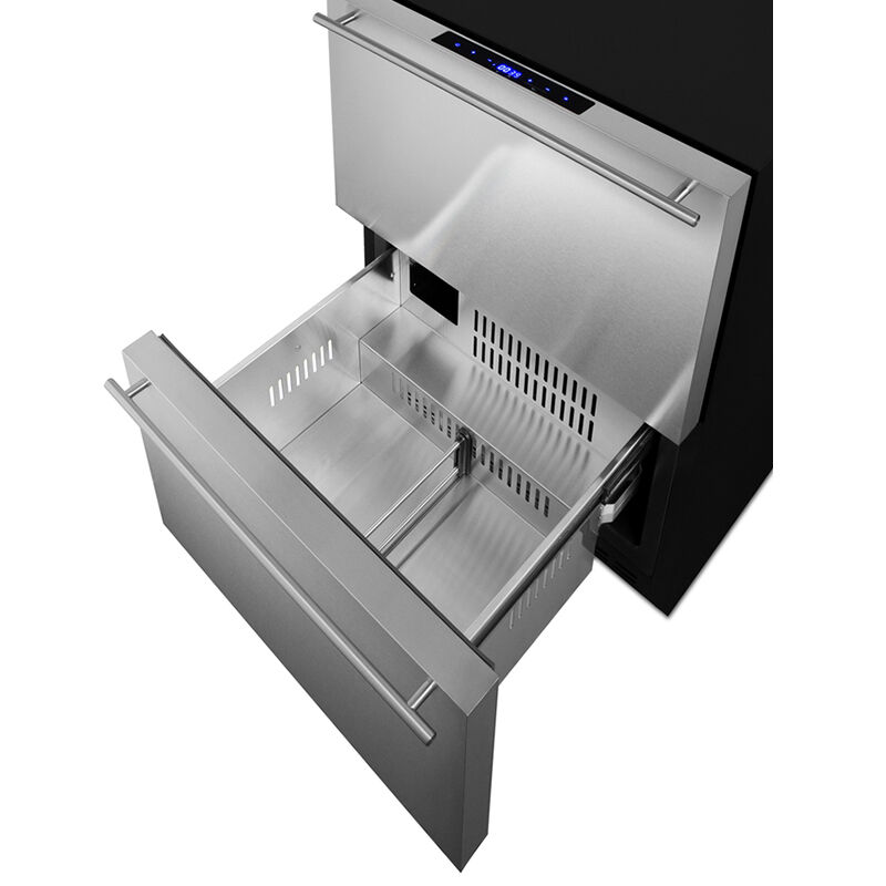 Summit 24 in. 3.3 cu. ft. Outdoor Refrigerator & Freezer Drawer - Stainless Steel/Panel Ready, , hires