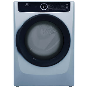 Electrolux 400 Series 27 in. 8.0 cu. ft. Stackable Gas Dryer with Luxury-Quiet Sound System, Sanitize Cycle, Steam Cycle & Sensor Dry - Glacier Blue