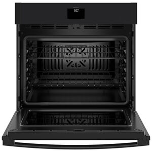 GE 30 in. 5.0 cu. ft. Electric Smart Wall Oven with True European Convection & Self Clean - Black, , hires