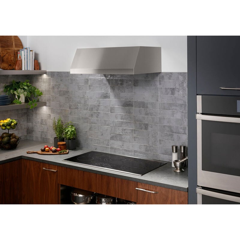 GE Profile 36 in. 5-Burner Smart Electric Cooktop with Simmer Burner & Power Burner - Black, , hires