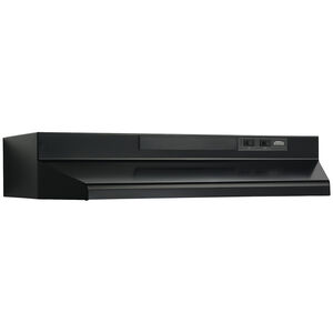 Broan F40000 Series 30 in. Standard Style Range Hood with 2 Speed Settings, 230 CFM & 1 Incandescent Light - Black, , hires