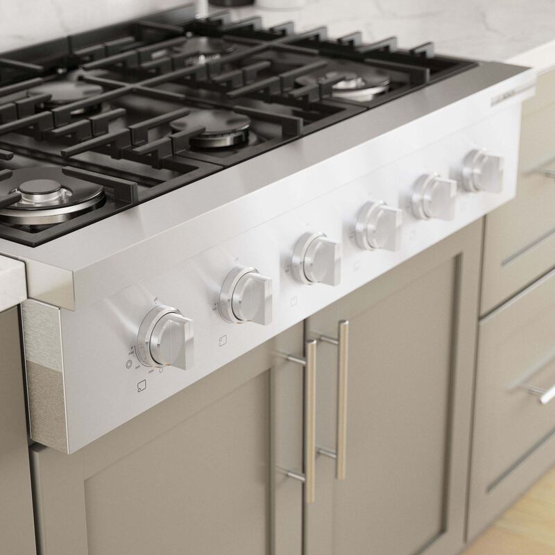 Bosch 800 Series 36 in. 6-Burner Natural Gas Rangetop with Simmer Burner & Power Burner - Stainless Steel, , hires