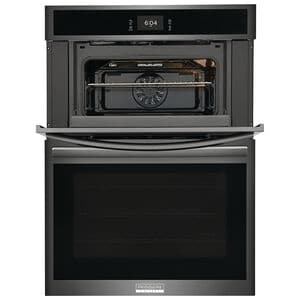Frigidaire Gallery 30 in. 7 cu. ft. Steam Electric Microwave/Wall Oven Combo with True European Convection - Black Stainless, Black Stainless, hires