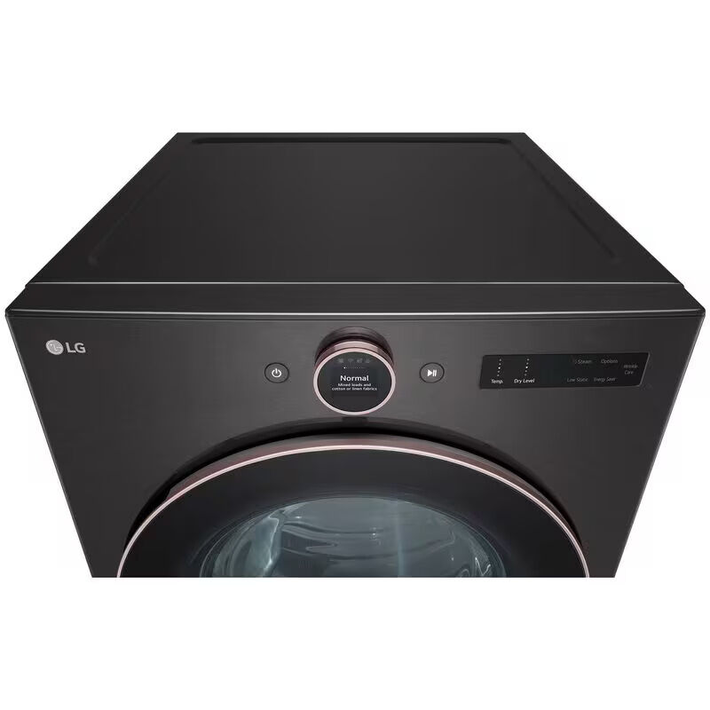 LG 27 in. 7.4 cu. ft. Smart Stackable Gas Dryer with AI Sensor Dry, TurboSteam, Sanitize & Steam Cycle - Black, Black, hires