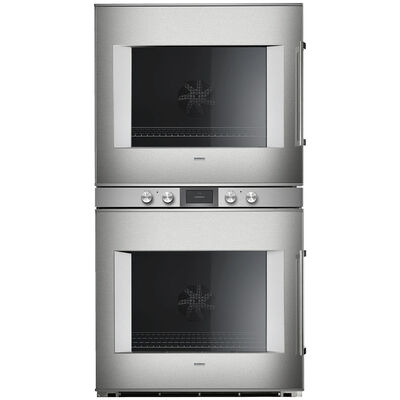 Gaggenau 400 Series 30 in. 9.0 cu. ft. Electric Double Wall Oven with Standard Convection & Self Clean - Stainless Steel | BX481612