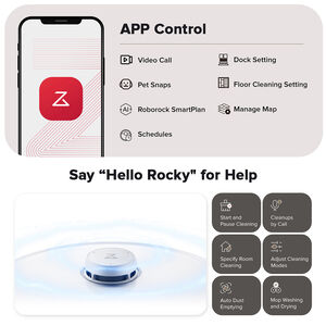 Roborock Qrevo Curv Wi-Fi Connected Auto-Empty Pet Robotic Vacuum/Mop Combo with Voice Control, , hires