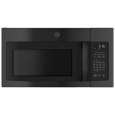 GE 30 in. 1.6 cu. ft. Over-the-Range Microwave with 10 Power Levels & 300 CFM - Black | JNM3163DJBB