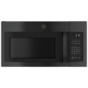 GE 30 in. 1.6 cu. ft. Over-the-Range Microwave with 10 Power Levels & 300 CFM - Black, Black, hires