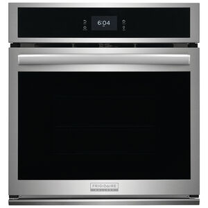 Frigidaire Gallery 27 in. 3.8 cu. ft. Steam Electric Single Wall Oven with True European Convection - Stainless Steel, Stainless Steel, hires