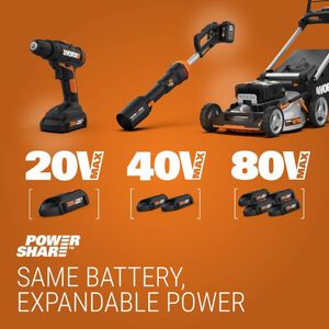 Worx 20V Power Share GT Revolution String Trimmer/Edge/Mini-Mower & Turbine Blower Combo Kit, , hires