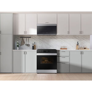 Samsung Bespoke 30 in. 6.3 cu. ft. Smart Oven Slide-In Electric Range with 5 Radiant Burners - Stainless Steel, Stainless Steel, hires