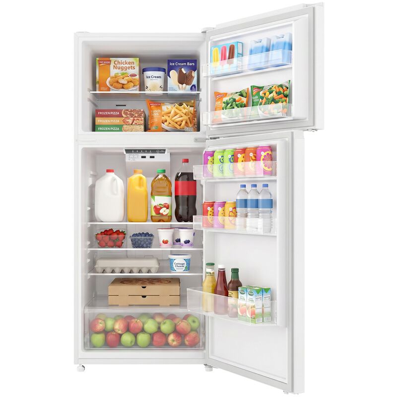 Avanti 28 in. 14.6 cu. ft. Counter Depth Garage-Ready Top Freezer Refrigerator - White, White, hires