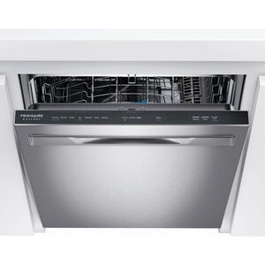 Frigidaire Gallery 24 in. Top Control Dishwasher with 47 dBa Sound Level, 3rd-Rack, CleanBoost & Pocket - Stainless Steel, , hires